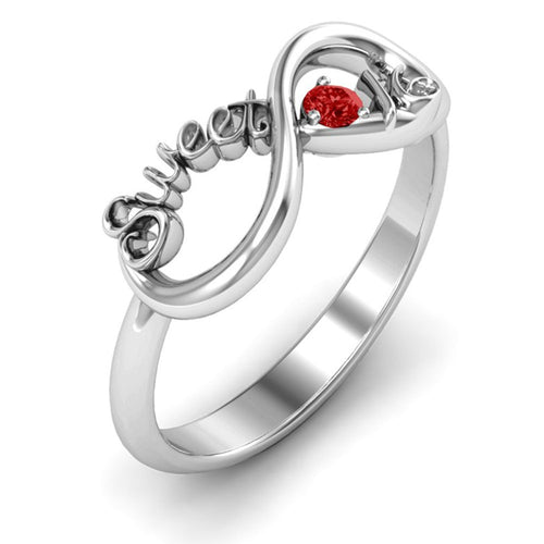 New Infinity Figure Eight Zircon Ring Trendy Sweet 16 Fashion Finger Ring For Cross Border Supply
