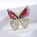 Alloy Gradient Rhinestone Butterfly Brooch For Cardigan Coat And Suit view 4
