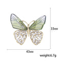 Alloy Gradient Rhinestone Butterfly Brooch For Cardigan Coat And Suit view 5