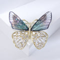 Alloy Gradient Rhinestone Butterfly Brooch For Cardigan Coat And Suit view 6