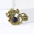 Alloy Dragon Brooch Pin For Men's Suits And Shirts view 3