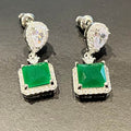 Elegant Geometric Zircon Drop Earrings For Women, French Style Long Teardrop Dangle Jewelry view 3