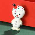 Alloy Enamel Snowman Brooch For Christmas Clothing Accessories view 4