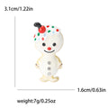 Alloy Enamel Snowman Brooch For Christmas Clothing Accessories view 5