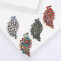 Alloy Rhinestone Colorful Peacock Brooch Pin For Women's Outfits view 1