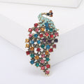 Alloy Rhinestone Colorful Peacock Brooch Pin For Women's Outfits view 6