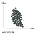 Alloy Rhinestone Colorful Peacock Brooch Pin For Women's Outfits view 5