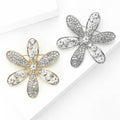 Alloy Rhinestone Flower Brooch Pin For Elegant Clothing Accessories view 3