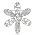 Alloy Rhinestone Flower Brooch Pin For Elegant Clothing Accessories view 2