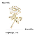 Alloy Shell Rose Flower Brooch Pin For Elegant Womens Clothing view 4