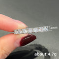 European Style Full Pave Zircon Ring Wheel Shape Eternity Band Fashion Stackable Finger Jewelry view 5