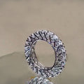 European Style Full Pave Zircon Ring Wheel Shape Eternity Band Fashion Stackable Finger Jewelry view 1