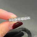 European Style Full Pave Zircon Ring Wheel Shape Eternity Band Fashion Stackable Finger Jewelry view 3
