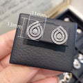 Korean Hollow Teardrop Zircon Stud Earrings For Women, Fashion OL Versatile Copper Ear Jewelry view 4