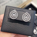 Korean Hollow Teardrop Zircon Stud Earrings For Women, Fashion OL Versatile Copper Ear Jewelry view 3