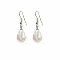 Elegant Korean Minimalist Teardrop Pearl Alloy Hook Dangle Earrings For Women Small Chic Tassel Earrings view 5