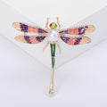 Enamel Alloy Dragonfly Brooch Pin For Creative Clothing Accessories view 6