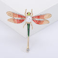 Enamel Alloy Dragonfly Brooch Pin For Creative Clothing Accessories view 2