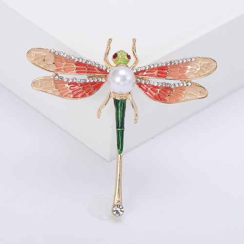 Enamel Alloy Dragonfly Brooch Pin For Creative Clothing Accessories