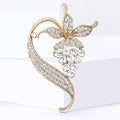 Alloy Rhinestone Grape Vine Brooch Pin For Women Apparel view 3