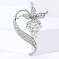 Alloy Rhinestone Grape Vine Brooch Pin For Women Apparel view 4