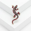 Alloy Rhinestone Gecko Brooch Pin For Trendy Animal Lapel Decoration view 6