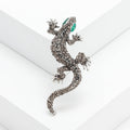 Alloy Rhinestone Gecko Brooch Pin For Trendy Animal Lapel Decoration view 3