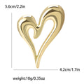 Smooth Alloy Heart Brooch Pin For Minimalist Coat And Suit Styling view 6