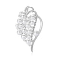 Alloy Rhinestone Pearl Brooch Pin For Apparel And Anti Exposure Use view 2