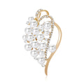 Alloy Rhinestone Pearl Brooch Pin For Apparel And Anti Exposure Use view 1