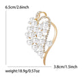 Alloy Rhinestone Pearl Brooch Pin For Apparel And Anti Exposure Use view 5