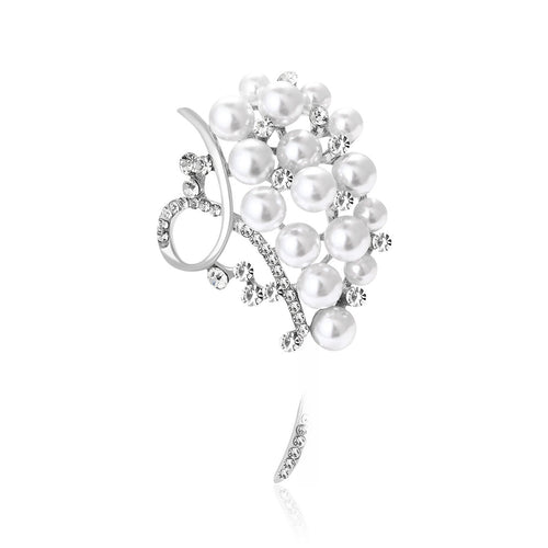 Alloy Pearl Brooch Pin For Elegant Clothing Decoration