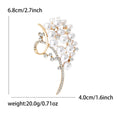 Alloy Pearl Brooch Pin For Elegant Clothing Decoration view 4