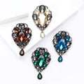 Alloy Vintage Glass Pendant Brooch Pin For Women's Fashion Apparel view 3