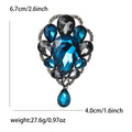 Alloy Vintage Glass Pendant Brooch Pin For Women's Fashion Apparel view 6