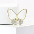 Alloy Rhinestone Shell Butterfly Brooch Pin For Suits And Coats view 1