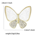 Alloy Rhinestone Shell Butterfly Brooch Pin For Suits And Coats view 4
