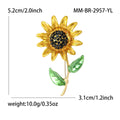 Alloy Enamel Sunflower Brooch Pin For Suits And Apparel Decor view 4