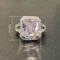 Super Sparkle 3A Square Cut Zircon Ring Minimalist Fashion Finger Ring For Women view 4