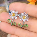 2023 Light Luxury Daisy Flower Stud Earrings For Women, Niche Design Fashion Floral Jewelry view 2