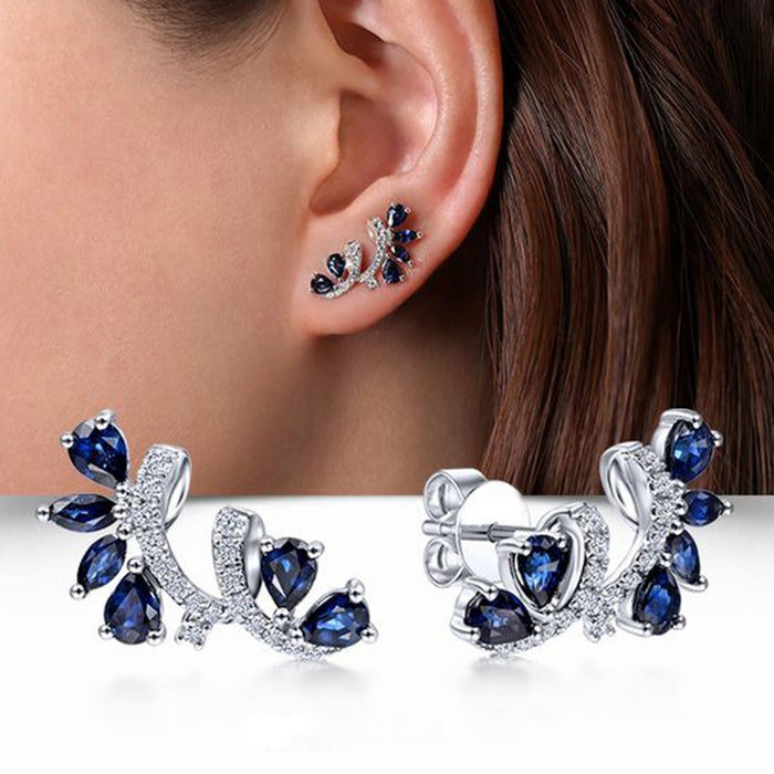 Style Flower Stud Earrings For Women, Niche Design Floral Vine Drop Earrings
