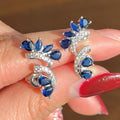 Style Flower Stud Earrings For Women, Niche Design Floral Vine Drop Earrings view 3