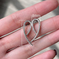 Full Rhinestone Spiral Geometric Line Cross Earrings For Women European American Style Ear Jewelry view 5