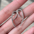 Full Rhinestone Spiral Geometric Line Cross Earrings For Women European American Style Ear Jewelry view 4