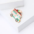 Metal Alloy Enamel Ice Cream Truck Brooch For Women Apparel view 3
