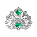 Alloy Pearl Crown Brooch For Vintage Court Style Coats view 2