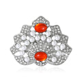 Alloy Pearl Crown Brooch For Vintage Court Style Coats view 1