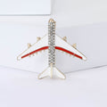 Alloy Rhinestone Airplane Brooch Pin For Suit And Coat Decor view 2