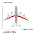 Alloy Rhinestone Airplane Brooch Pin For Suit And Coat Decor view 6