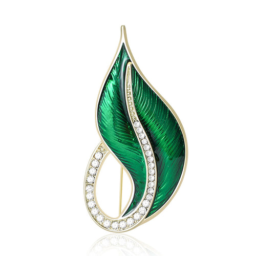 Alloy Leaf Brooch For Women's Fashion Garment Accessories